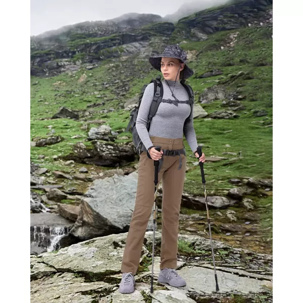 Outdoor Ventures Women's Idra Fleece Lined Hiking Pants Outdoor Softshell Waterproof Snow Pants Windproof Ski Pants