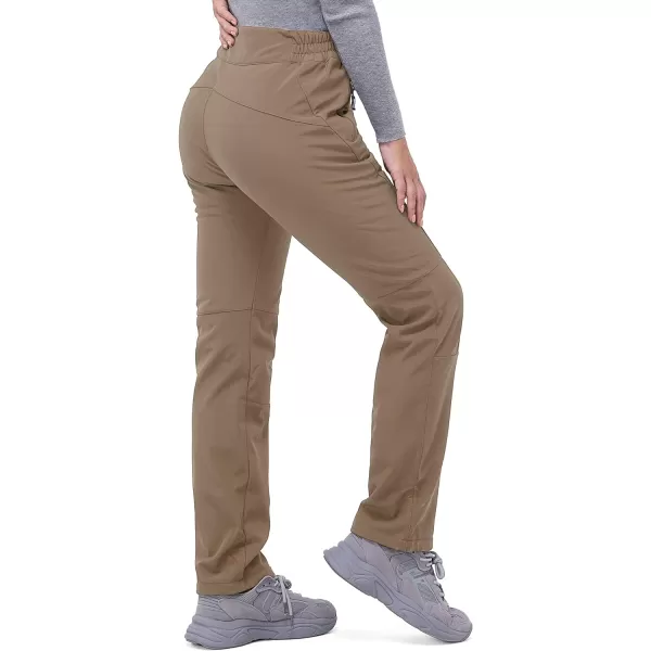 Outdoor Ventures Women's Idra Fleece Lined Hiking Pants Outdoor Softshell Waterproof Snow Pants Windproof Ski Pants