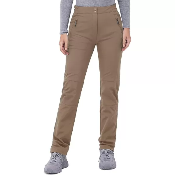Outdoor Ventures Women's Idra Fleece Lined Hiking Pants Outdoor Softshell Waterproof Snow Pants Windproof Ski Pants