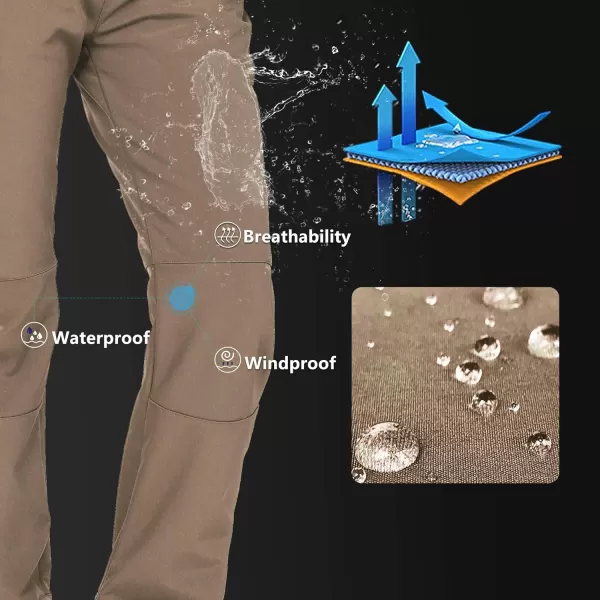 Outdoor Ventures Women's Idra Fleece Lined Hiking Pants Outdoor Softshell Waterproof Snow Pants Windproof Ski Pants