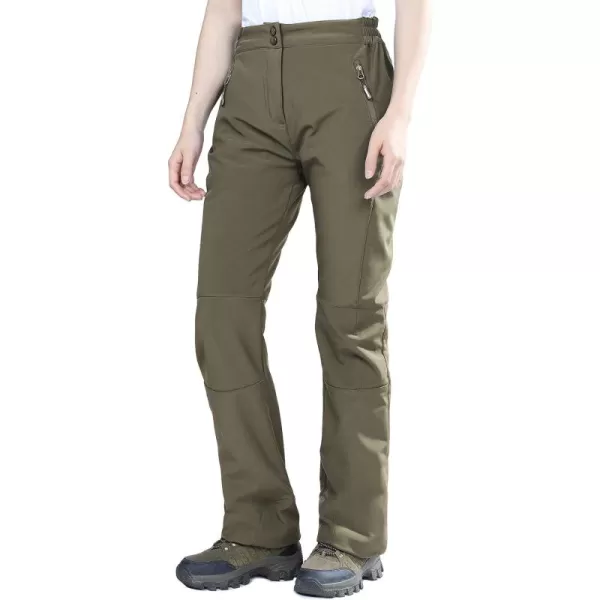 Outdoor Ventures Women's Idra Fleece Lined Hiking Pants Outdoor Softshell Waterproof Snow Pants Windproof Ski Pants