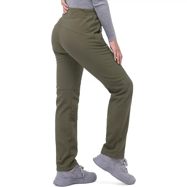 Outdoor Ventures Women's Idra Fleece Lined Hiking Pants Outdoor Softshell Waterproof Snow Pants Windproof Ski Pants
