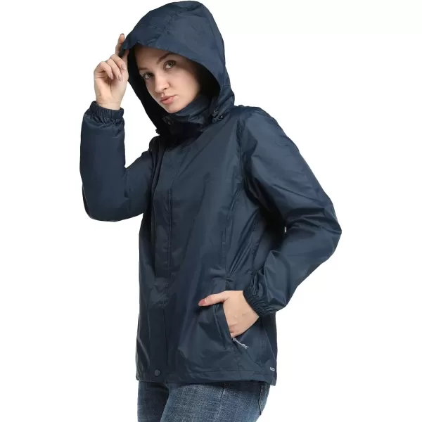 Outdoor Ventures Women's Lightweight Raincoat Packable Rain Jacket Waterproof Raincoat with Hood Active Outdoor Windbreaker