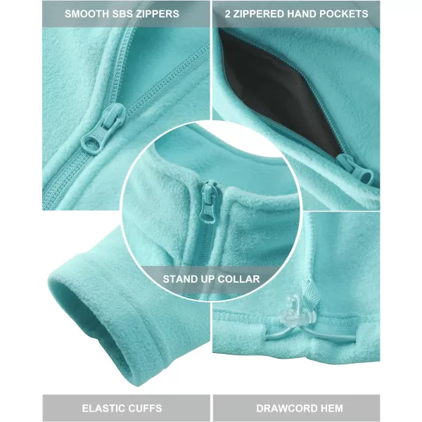 Outdoor Ventures Women's Lightweight Warm Zip Up Long-Sleeve Soft Polar Fleece Jacket for Fall Winter