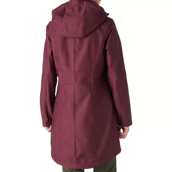 Outdoor Ventures Women's Long Softshell Jacket with Removable Hood Insulated Warm Fleece Lined Winter Coat Waterproof Parka