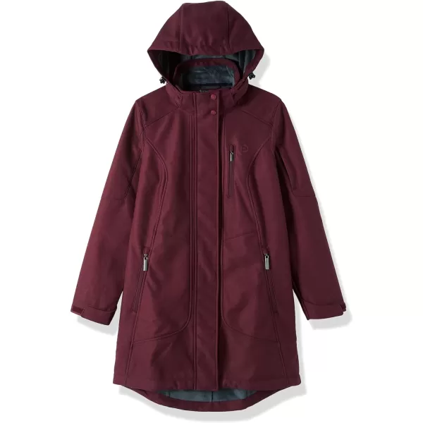 Outdoor Ventures Women's Long Softshell Jacket with Removable Hood Insulated Warm Fleece Lined Winter Coat Waterproof Parka