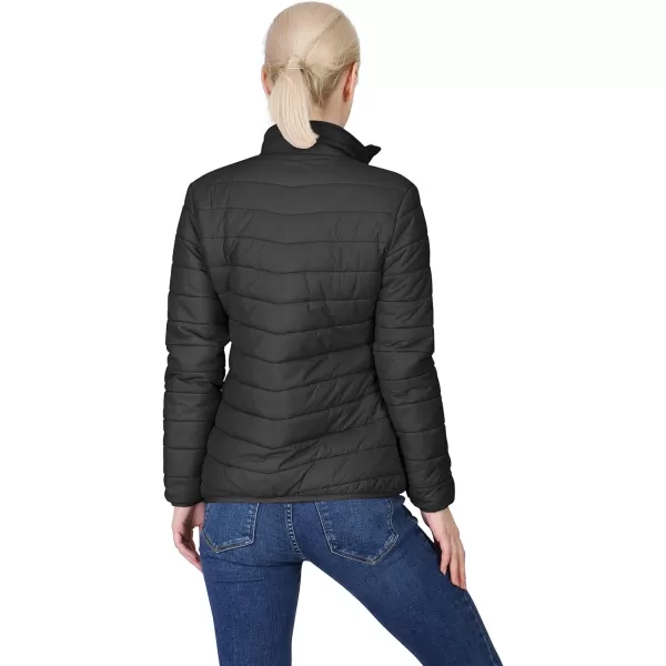 Outdoor Ventures Women's Packable Full-Zip Short Puffer Jacket Insulated Quilted Warm Lightweight Winter Coat)