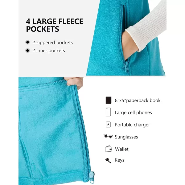 Outdoor Ventures Women's Polar Fleece Zip Vest Outerwear with Pockets,Warm Sleeveless Coat Vest for Fall &amp; Winter