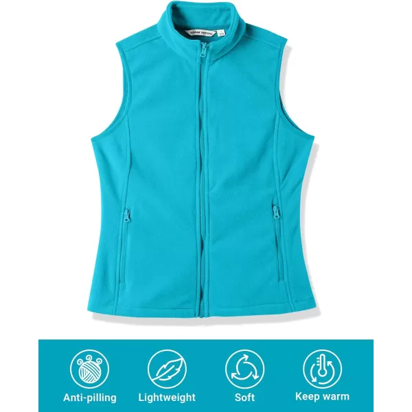 Outdoor Ventures Women's Polar Fleece Zip Vest Outerwear with Pockets,Warm Sleeveless Coat Vest for Fall &amp; Winter