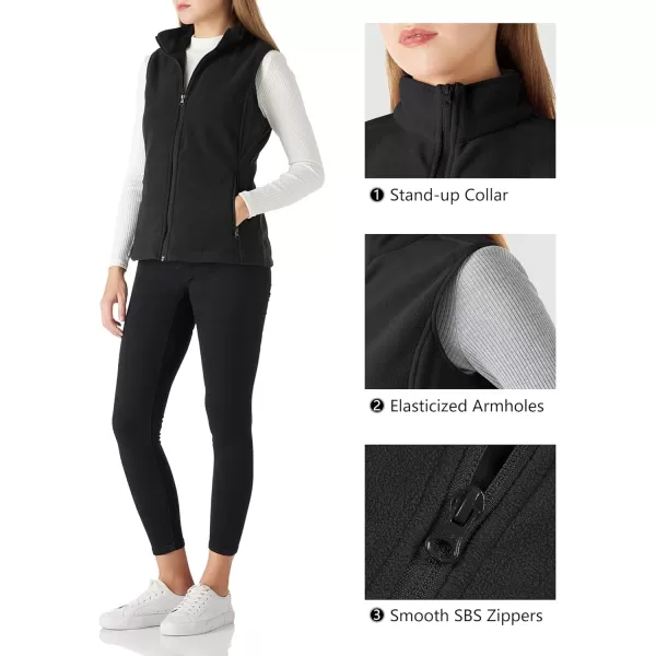 Outdoor Ventures Women's Polar Fleece Zip Vest Outerwear with Pockets,Warm Sleeveless Coat Vest for Fall &amp; Winter