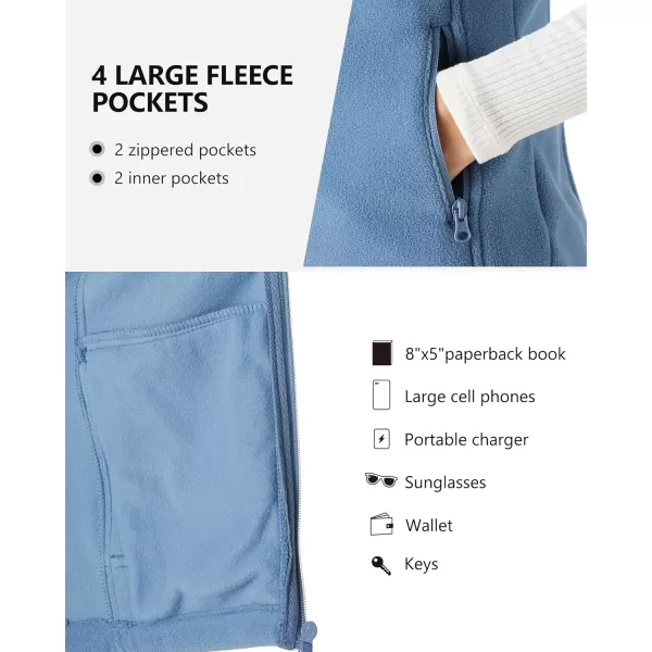 Outdoor Ventures Women's Polar Fleece Zip Vest Outerwear with Pockets,Warm Sleeveless Coat Vest for Fall &amp; Winter