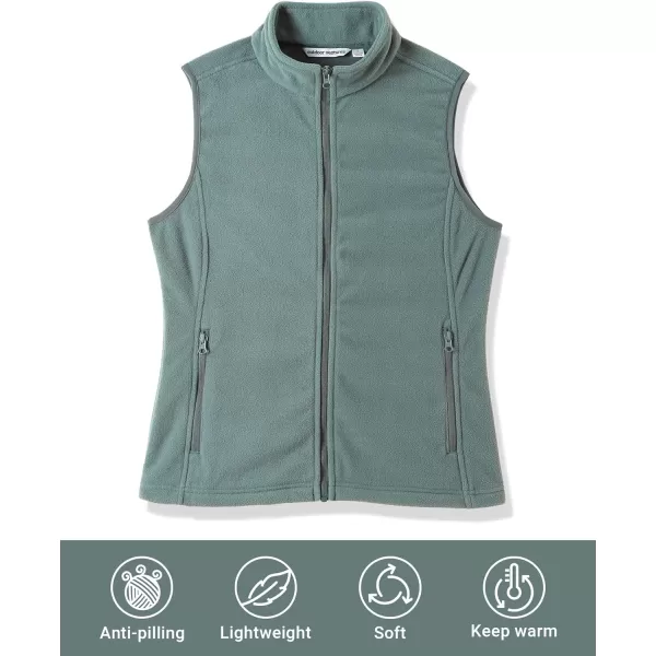 Outdoor Ventures Women's Polar Fleece Zip Vest Outerwear with Pockets,Warm Sleeveless Coat Vest for Fall &amp; Winter
