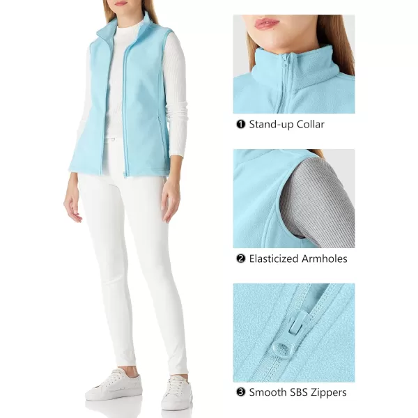 Outdoor Ventures Women's Polar Fleece Zip Vest Outerwear with Pockets,Warm Sleeveless Coat Vest for Fall &amp; Winter