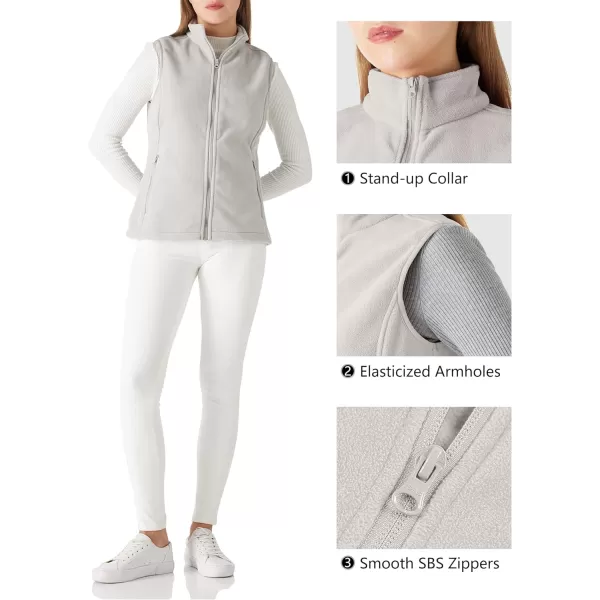 Outdoor Ventures Women's Polar Fleece Zip Vest Outerwear with Pockets,Warm Sleeveless Coat Vest for Fall &amp; Winter