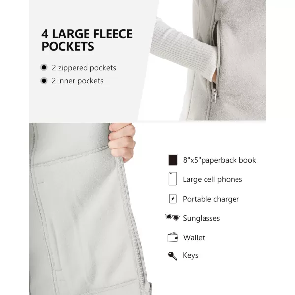 Outdoor Ventures Women's Polar Fleece Zip Vest Outerwear with Pockets,Warm Sleeveless Coat Vest for Fall &amp; Winter