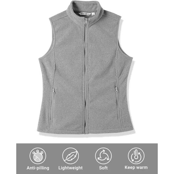 Outdoor Ventures Women's Polar Fleece Zip Vest Outerwear with Pockets,Warm Sleeveless Coat Vest for Fall &amp; Winter