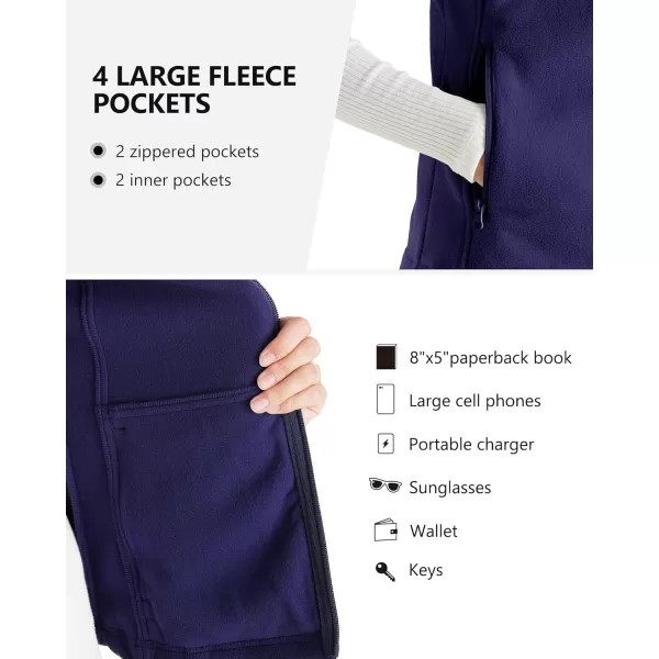 Outdoor Ventures Women's Polar Fleece Zip Vest Outerwear with Pockets,Warm Sleeveless Coat Vest for Fall &amp; Winter