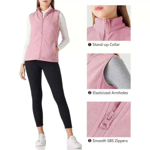 Outdoor Ventures Women's Polar Fleece Zip Vest Outerwear with Pockets,Warm Sleeveless Coat Vest for Fall &amp; Winter