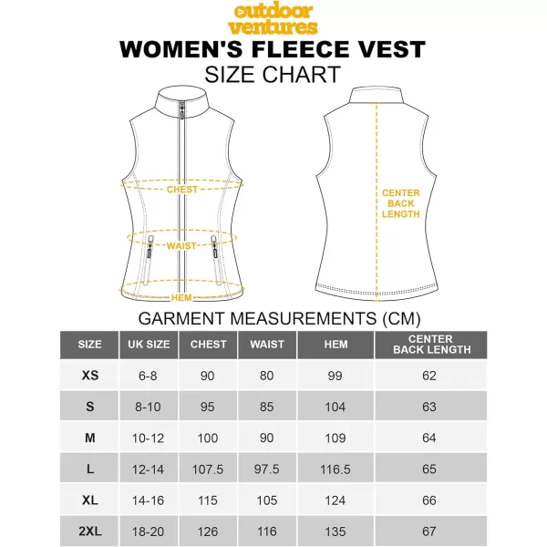 Outdoor Ventures Women's Polar Fleece Zip Vest Outerwear with Pockets,Warm Sleeveless Coat Vest for Fall &amp; Winter