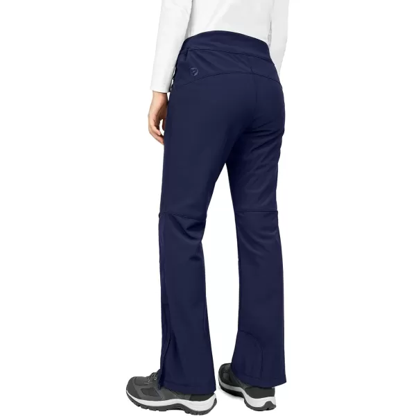 Outdoor Ventures Women's Sleek Waterproof Softshell Fleece Lined Ski Snow Insulated High Rise Hiking Pants with Bottom Zipper