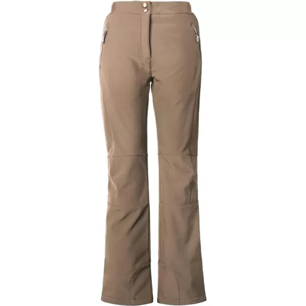 Outdoor Ventures Women's Sleek Waterproof Softshell Fleece Lined Ski Snow Insulated High Rise Hiking Pants with Bottom Zipper