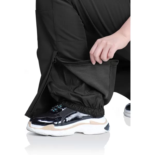 Outdoor Ventures Women's Snow Pants Waterproof Windproof Outdoor Fleece Lined Softshell Insulated Ski Pants with Boot Gaiters