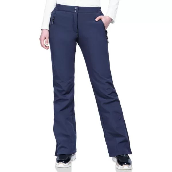 Outdoor Ventures Women's Snow Pants Waterproof Windproof Outdoor Fleece Lined Softshell Insulated Ski Pants with Boot Gaiters