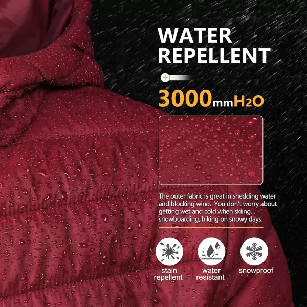 Outdoor Ventures Men's Lightweight Packable Hooded Puffer Jacket Insulated Winter Coat for Snow Ski Traveling)