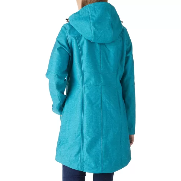 Outdoor Ventures Women's Long Softshell Jacket with Removable Hood Insulated Warm Fleece Lined Winter Coat Waterproof Parka