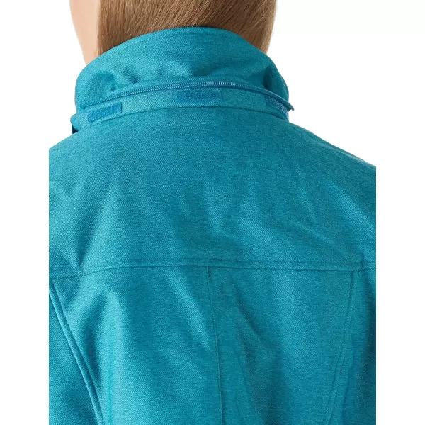 Outdoor Ventures Women's Long Softshell Jacket with Removable Hood Insulated Warm Fleece Lined Winter Coat Waterproof Parka