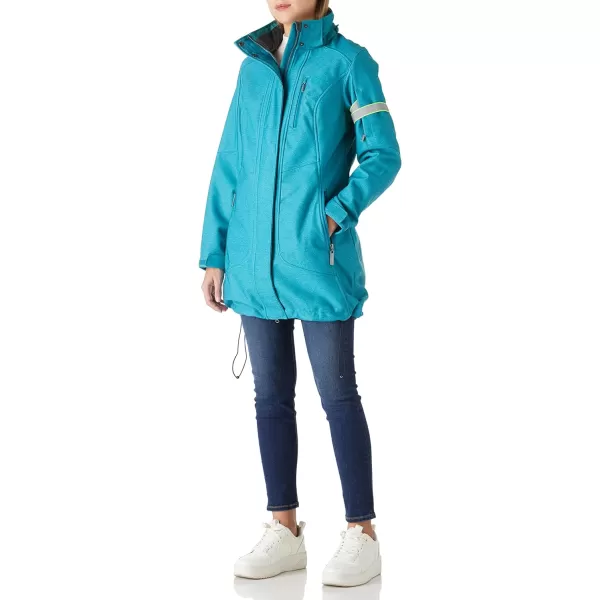 Outdoor Ventures Women's Long Softshell Jacket with Removable Hood Insulated Warm Fleece Lined Winter Coat Waterproof Parka