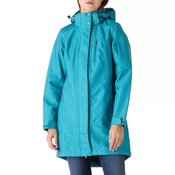 Outdoor Ventures Women's Long Softshell Jacket with Removable Hood Insulated Warm Fleece Lined Winter Coat Waterproof Parka