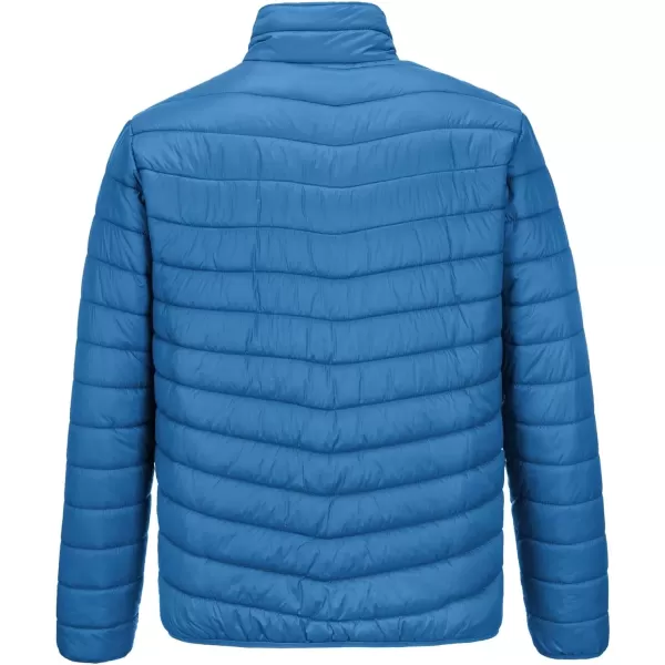 imageOutdoor Ventures Mens Lightweight Packable Puffer Winter Jacket Insulated Puffy Coat for Snow Ski Hiking TravelCobalt Bluefold in Pocket Or Bag