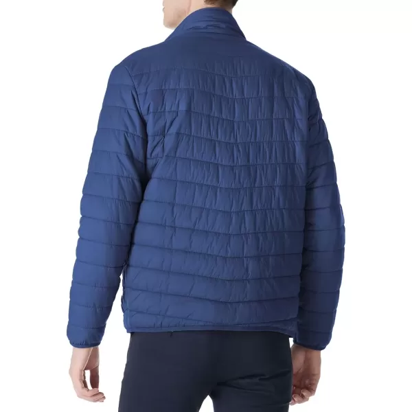 imageOutdoor Ventures Mens Lightweight Packable Puffer Winter Jacket Insulated Puffy Coat for Snow Ski Hiking TravelCollegiate Navyfold in Pocket