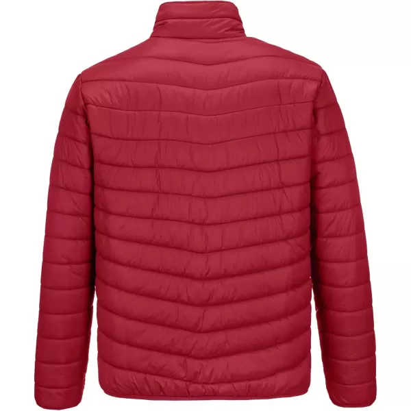 imageOutdoor Ventures Mens Lightweight Packable Puffer Winter Jacket Insulated Puffy Coat for Snow Ski Hiking TravelMountain Redfold in Bag