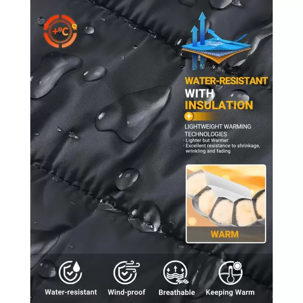 imageOutdoor Ventures Mens Lightweight Puffer Vest Outerwear Warm Quilted Sleeveless Packable Winter Jacket for Hiking RunningDark Grey