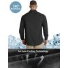 imageOutdoor Ventures Mens UPF 50 UV Sun Protection Shirt Long Sleeve Hiking Fishing Shirt Cooling Quick Dry for Safari TravelBlack