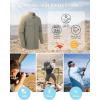 imageOutdoor Ventures Mens UPF 50 UV Sun Protection Shirt Long Sleeve Hiking Fishing Shirt Cooling Quick Dry for Safari TravelGreen Gray
