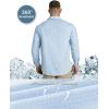 imageOutdoor Ventures Mens UPF 50 UV Sun Protection Shirt Long Sleeve Hiking Fishing Shirt Cooling Quick Dry for Safari TravelLight Blue