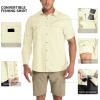 imageOutdoor Ventures Mens UPF 50 UV Sun Protection Shirt Long Sleeve Hiking Fishing Shirt Cooling Quick Dry for Safari TravelLight Yellow