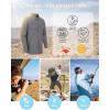 imageOutdoor Ventures Mens UPF 50 UV Sun Protection Shirt Long Sleeve Hiking Fishing Shirt Cooling Quick Dry for Safari TravelStorm Grey