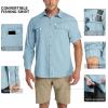imageOutdoor Ventures Mens UPF 50 UV Sun Protection Shirt Long Sleeve Hiking Fishing Shirt Cooling Quick Dry for Safari TravelViolet Blue