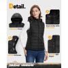 imageOutdoor Ventures Womens Lightweight Packable Hooded Puffer Vest Outerwear Zip Up Warm Sleeveless Winter Jacket Quilted CoatBlack