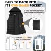 imageOutdoor Ventures Womens Lightweight Packable Hooded Puffer Vest Outerwear Zip Up Warm Sleeveless Winter Jacket Quilted CoatBlack