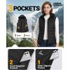 imageOutdoor Ventures Womens Lightweight Packable Hooded Puffer Vest Outerwear Zip Up Warm Sleeveless Winter Jacket Quilted CoatBlack