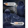 imageOutdoor Ventures Womens Lightweight Packable Hooded Puffer Vest Outerwear Zip Up Warm Sleeveless Winter Jacket Quilted CoatBlue