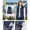 imageOutdoor Ventures Womens Lightweight Packable Hooded Puffer Vest Outerwear Zip Up Warm Sleeveless Winter Jacket Quilted CoatBlue