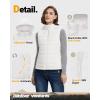 imageOutdoor Ventures Womens Lightweight Packable Hooded Puffer Vest Outerwear Zip Up Warm Sleeveless Winter Jacket Quilted CoatCream