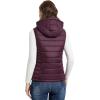imageOutdoor Ventures Womens Lightweight Packable Hooded Puffer Vest Outerwear Zip Up Warm Sleeveless Winter Jacket Quilted CoatEggplant