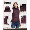 imageOutdoor Ventures Womens Lightweight Packable Hooded Puffer Vest Outerwear Zip Up Warm Sleeveless Winter Jacket Quilted CoatEggplant
